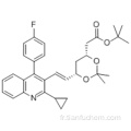 (4R, 6S) -6 - [(1E) -2- [2-cyclopropyl-4- (4-fluorophényl) -3-quinolinyl] éthényl] -2,2-diméthyl-1,3-dioxanne-4-acétique ester de tert-butyle acide CAS 147489-06-3
